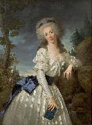 Antoine Vestier Portrait of a Lady with a Book, Next to a River Source Sweden oil painting artist